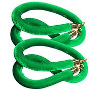 Safety Crowd Control Barrier Rope, with Stainless Steel Hooks, Stanchion Rope Crowd Control Barriers Safety Rope Stanchion Rope for Movie Theaters/Grand Openings/Hotels/Green/0.9M/3Ft/36Inch