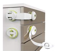 Safety Cupboard Locks for Children-10 Pack, 3M with Adhesive Child Safety Lock, for Baby Proofing Kitchen Cabinets, Drawers, Appliances,Closet,Kitchen, Fridge and Oven,Trash