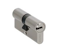 Safety Cylinder 30 x 30 mm, Long Nickel-Plated cam with 5 Keys