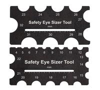 Safety Eye Sizer for Crochet - 2-Piece Safety Eyes Crochet Measuring Gauge - Measuring Tool Accessories for Beginners Art Lessons Doll Making Sewing