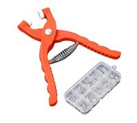 Safety Eye Tool with Buttons, Eye Snapper Crochet Tool, Auxiliary Tool Crocheting Eyes Crochet Tools for Attaching, Animal Eyes Making Supplies DIY Craft (Tool+100 Buttons)