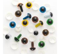 Safety Eyes for Soft Stuffed Toys & Teddy Bears (Yellow, 9mm - 1 Pair)