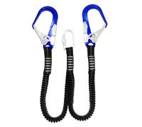 Safety Fall Protection Lanyard - Shock Absorbing Safety Lanyard, Fall Protection Lanyards With Hook | duals Rebar snapps Hooks | Doubble Leg Internal Saffety Lanyyard For Dogs Kids Construction