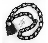 Safety Fence Chain Lock,Outdoor Waterproof Padlock with Chain,Heavy-Duty Weathproof Lock with Chain for Gate,Fence,Motorcycles,Bike (Lock with Chain)