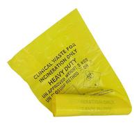 Safety First Aid Biohazard Bin Liner Roll Of 25 Clinical Waste Bags 5Kg Q2585
