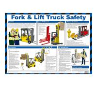 Safety First Aid Fork Lift and Truck Safety Poster, A2