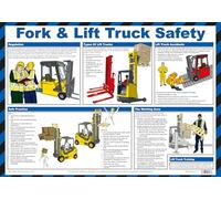 Safety First Aid Fork Lift and Truck Safety Poster, A2