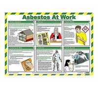Safety First Aid Group Asbestos at Work A2 Poster, Laminated