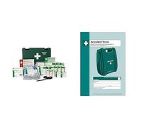 Safety First Aid Group Economy First Aid Kit BS 8599 Compliant, Medium Fully Stocked & Accident Book A4