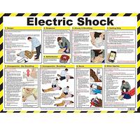 Safety First Aid Group Electric Shock Poster, Laminated (59x42cm)