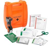 Safety First Aid Group Evolution Bleed Control Trauma Kit with Bracket - Fully-Stocked, Wall-Mountable Emergency First Aid with Tourniquet for Severe Injuries