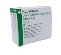 Safety First Aid Group Group HypaCover Low Adherent Dressing Pads for Wounds Absorbent Dressing, 10x10cm (Pack of 25)