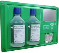 Safety First Aid Group HypaClens Sterile Eye Wash Station with Sterile Saline Solution Eye Wash and Dressings