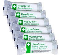 Safety First Aid Group HypaCover Sterile Dressing Bandage - White, Medium 12 x 12 cm (Pack of 6)