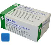 Safety First Aid Group HypaPlast Blue Catering Plasters, 3.8x3.8cm (Pack of 100)