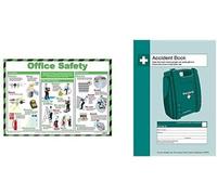 Safety First Aid Group, Office Safety Poster with Accident Book Station & Free Accident Book (A4), Bundle