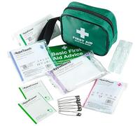Safety First Aid Group One Person First Aid Kit with Eye Wash Pods - Portable, Water-Resistant Nylon Pouch
