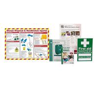 Safety First Aid Group Sharps Disposal Poster, Laminated (59 x 42 cm), with HSE Compliance Supersize Kit, Bundle