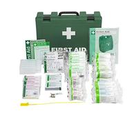 Safety First Aid Group Workplace First Aid Kit (Large 21-50 Persons) Economy HSE-Compliant with Inspection Tags, Accident Book, Wall Bracket, Extra Plasters
