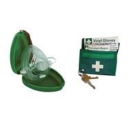 Safety First Aid HypaGuard Pocket CPR Face Mask for Resuscitation with HypaGuard Face Shield Kit in Wallet