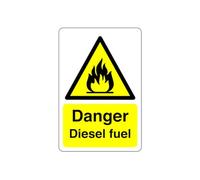 Safety First Display LTD Danger Diesel fuel sign - 1.2mm Rigid plastic for indoor/outdoor usage (200mm x 150mm) Viewing Distance within 5m.