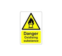 Safety First Display LTD Danger oxidising substance sign - High tack self-adhesive sticker (300mm x 200mm) Viewing Distance within 7m.