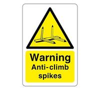 Safety First Display LTD Warning anti-climb spikes - 1.2mm Rigid plastic for indoor/outdoor usage (300mm x 200mm) Viewing Distance within 7m.