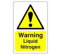 Safety First Display LTD Warning Liquid Nitrogen sign - 1.2mm Rigid plastic for indoor/outdoor usage (150mm x 100mm) Viewing Distance within 3m.