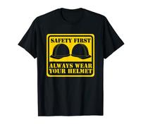 Safety First Hard Hat Construction Helmet Caution T-Shirt