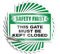 Safety First This Gate Must Be Kept Closed Lettering Sticker Beer Accessories | Vintage Bottle Removable Decal Pack(12X18CM)