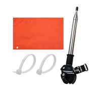Safety Flag for Bicycle with Pole | Height Adjustable 1.60 m | Safety Flag for Bicycle Trailers, Golfs, Kayaks Trailers, Chairs, Roads, Driving and Cycling Parks