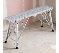 Safety Folding Scaffolding Platform, Heavy Duty Adjustable Height Portable Work Platform, Stable Non-Slip Scaffold for High Altitude Work