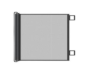 Safety Gate Doors for Children - Automatic Retractable Safety Gates Without Drilling | Double Locking Netting for Dogs and Cats | Flexible Barrier Solution for Stairs, Passes