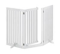 Safety gate Freestanding Pet Fence White Adjustable Safety Barrier Easy Setup