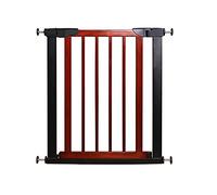 Safety Gate Metal Pet Safety Gate Stair Gates Stairs Barrier Auto Close Door Pressure Mounted Extendable Walk Through Gate with Double Locking Mechanism Feature/138-145Cm