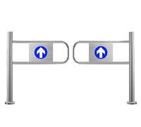 Safety Gate, Spring-Loaded Automatic Closing Swing Door for Supermarket, Library, Factory, and School Entrance