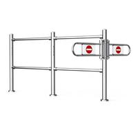 Safety Gate, Spring-Loaded Automatic Closing Swing Gates for Supermarkets and Warehouses, Metal Entrance, One-way Door