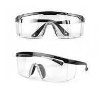 Safety Glasses,2 Pcs Wraparound Safety Goggles,Scratch Resistant Antifog Impact Resistant Protective Glasses Safe Fit Adjustable Workplace Goggles for Construction Laboratory Outdoor Activities