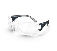 Safety Glasses, Clear Lens, Black/Red Frame, UV-resistant