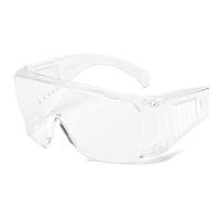 Safety Glasses Clear Over Spectacles Goggles Protective Eyewear Frame with Anti-Scratch Lens, DIY Work Eye Protection - Transparent