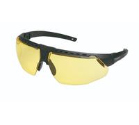Honeywell H94221 Avatar Safety Glass, Yellow Viewing Window, Black Frame, HydroShild Anti-fog