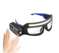 Safety Glasses Lights - Rechargeable LED | Safety Glass Es With Headlamp | Type-C Rechargeable Warning Glasses With Sensor Activation | High Brightness COB+XTE Light Source For Work, Cycling, Night