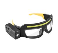 Safety Glasses - Warning Headlight Glasses | Type-C Rechargeable Built-in 800mAh Battery, Sensor-Activated COB+XTE High Brightness LED Safety Glasses for Night Work Driving Outdoor Sports