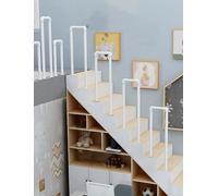 Safety Handrail for Stairs 85/95 cm Adjustable Height Non Slip Stair Railing Sturdy Support for Loft & Corridor Beige Color Perfect for Staircase Protection