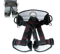 Safety Harness - Adjustable Polyester Half Body Climbing Belt, Strong Breathable Rope Seat, Reliable Comfortable Support Durable Gear | Outdoor Rock Climbing Mountaineering Roofing Fire Rescue Work