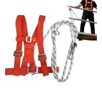 Safety Harness Belt - Double Strap Fall Protection | High Strength Silk Rope Adjustable | Construction Electrician Warehouse Use | Climbing Maintenance Lightweight Secure Gear