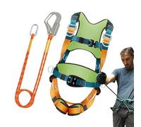 Safety Harness for Construction - 5 Point Tree Climbing Harness - Rock Climbing Gear with Shock Absorbing Lanyard for Roofing Mountaineering Rescuing Work Construction Site