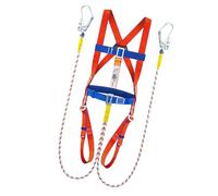 Safety Harness - Full Body 2.3KG Five-Point Belt, Heavy Duty Roofing Gear, Ergonomic Kit, Shock Absorbing Lanyard, Alloy Steel Accessory | Adjustable Waist 84-141cm Leg 80-116cm for Outdoor Hiking