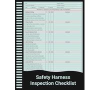 Safety Harness Inspection Checklist: Fall Protection Equipment Safety & Compliance Inspection Record for Job Sites.