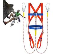 Safety Harness - Reinforced Roof Safety Harness Kit | Ergonomic Arborist Equipment With Absorbent Lanyard For Pruning